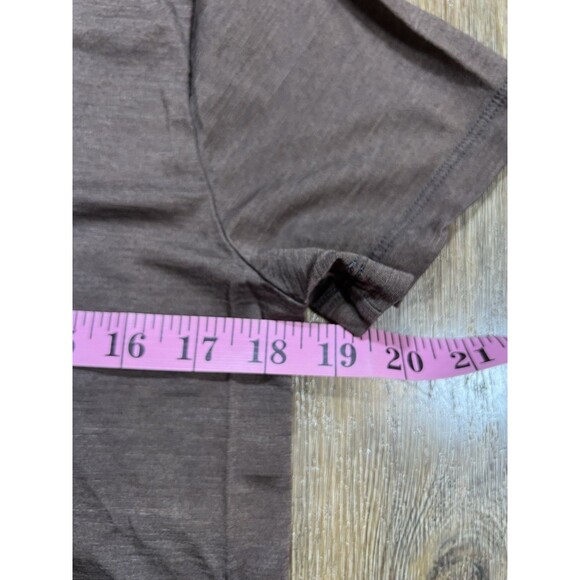 Icebreaker Shirt Womens Small Brown Merino Wool Crewneck Pocket Tee - Picture 7 of 8